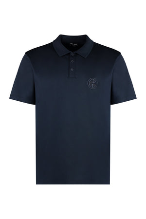 Short sleeve cotton polo shirt-0